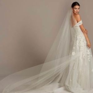 Raw Edge Cathedral Length Veil